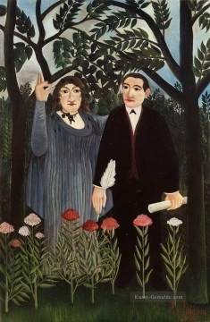  rousseau - Die Muse, die den Dichter 1909 1 Henri Rousseau Post Impressionismus Naive Primitivismus inspiriert